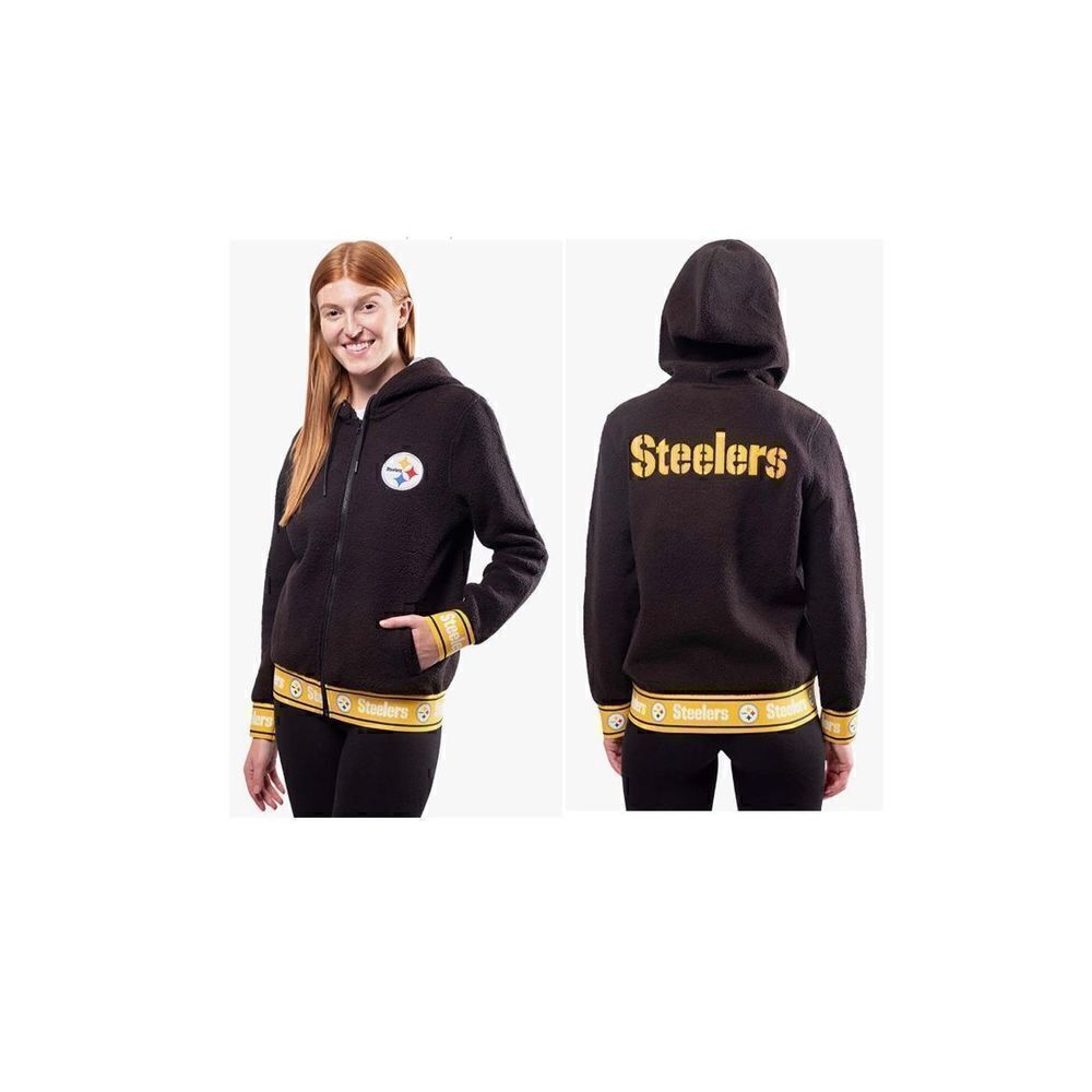 Ultra Game NFL Women's Full Zip Sherpa Hoodie Jacket